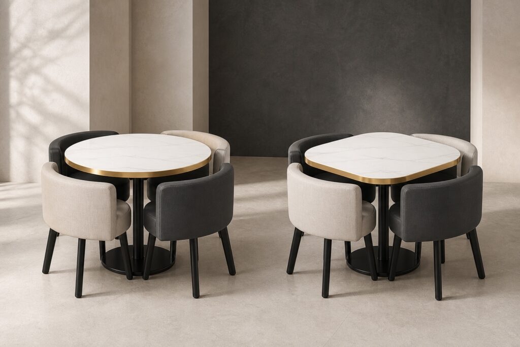 Round & Square Lounge Table Setting