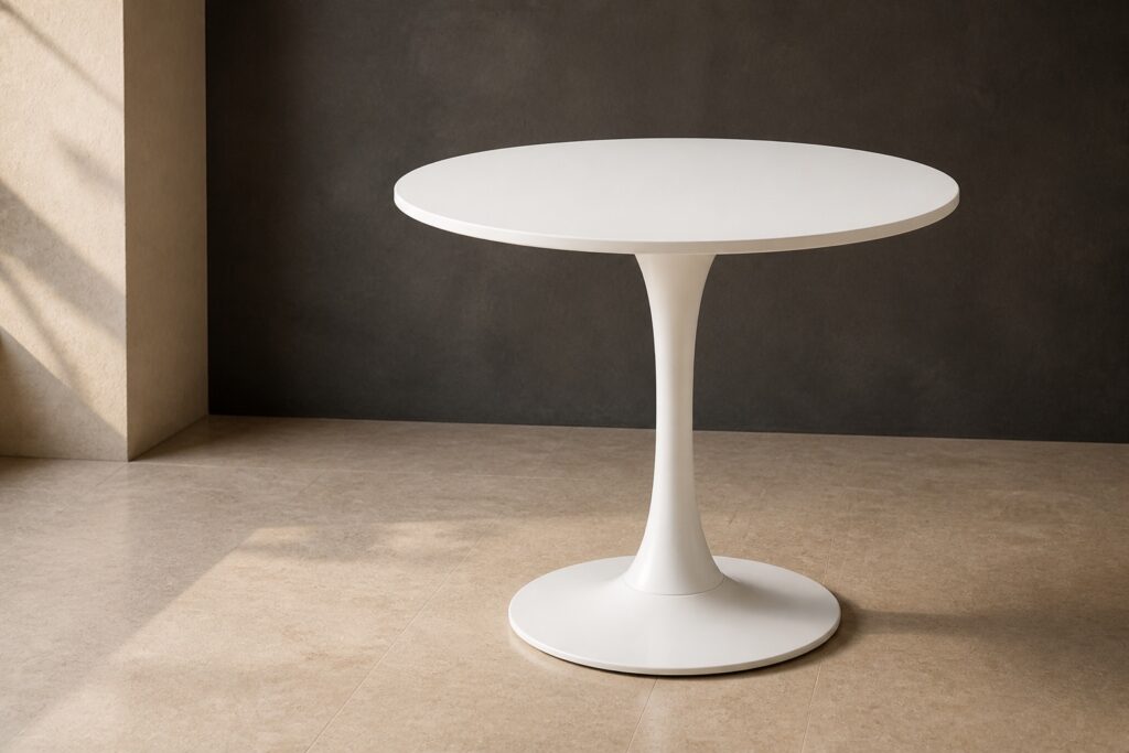 White Round Pedestal Table
